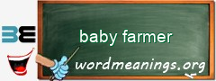 WordMeaning blackboard for baby farmer